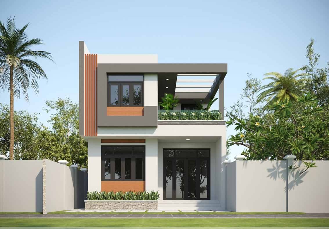 Mẫu thiết kế xây nhà 2 tầng có gác lửng đẹp kèm bản vẽ 2023 - Kiến Thiết  Việt