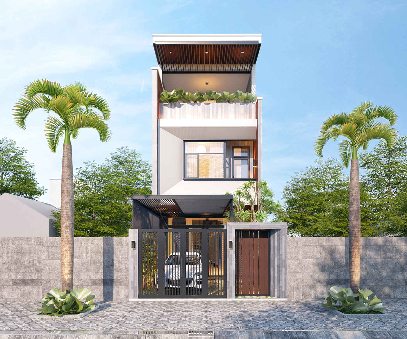 Thiết kế nhà ở Kon Tum với mẫu nhà ống 2 tầng 5x16 | Woko Architects