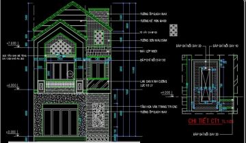 Tổng hợp bản vẽ nhà phố (file CAD) - Download miễn phí